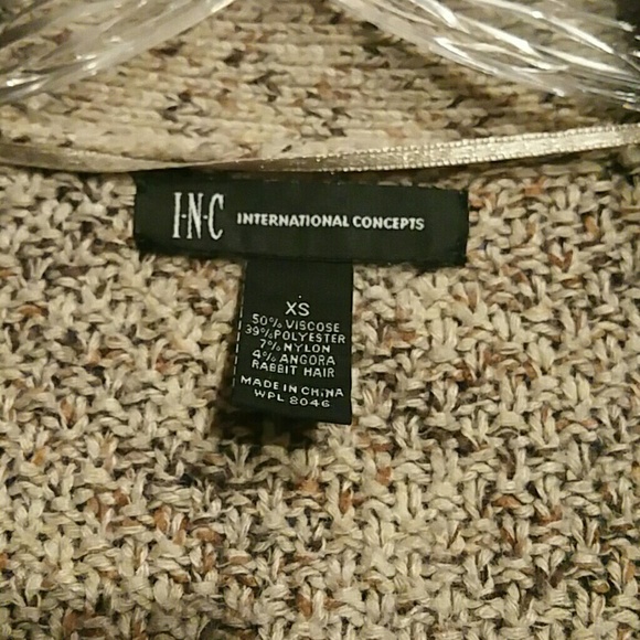 INC Oatmeal Cardigan Sweater Size XS - Picture 4 of 5